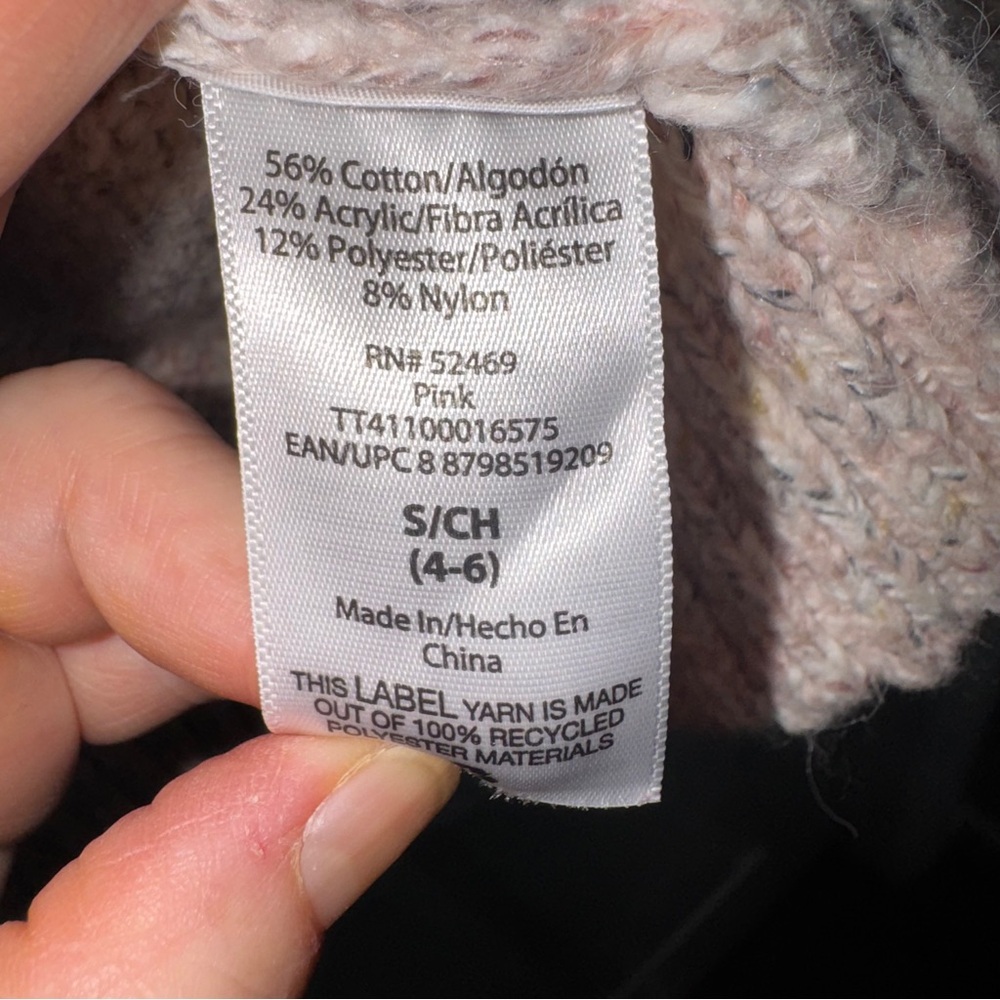 Time and Tru Women's Cable Knit Sweater - Light Pink Beige - Picture 6 of 9